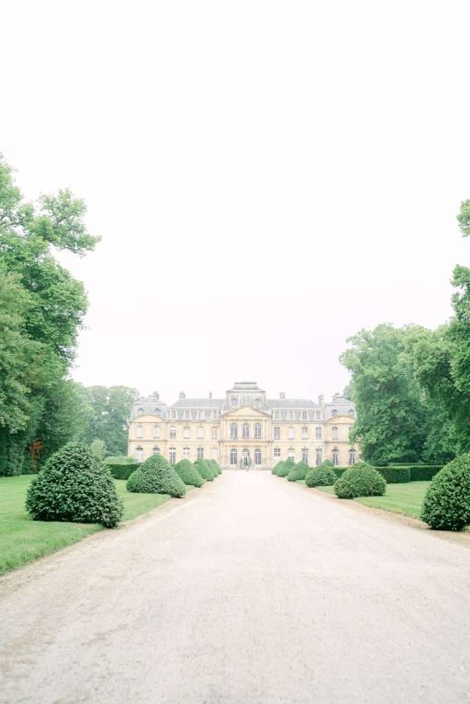 Wide Exterior view of the Chateau de Champlatreux Wedding venue