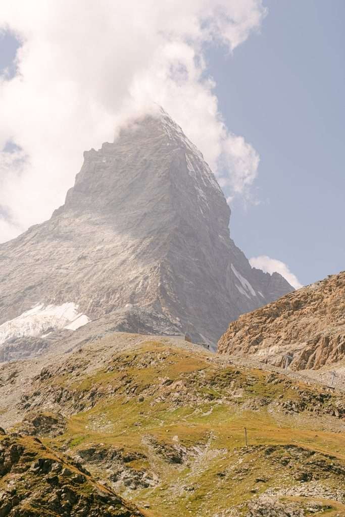 The Matterhorn in Zermatt Switzerland.